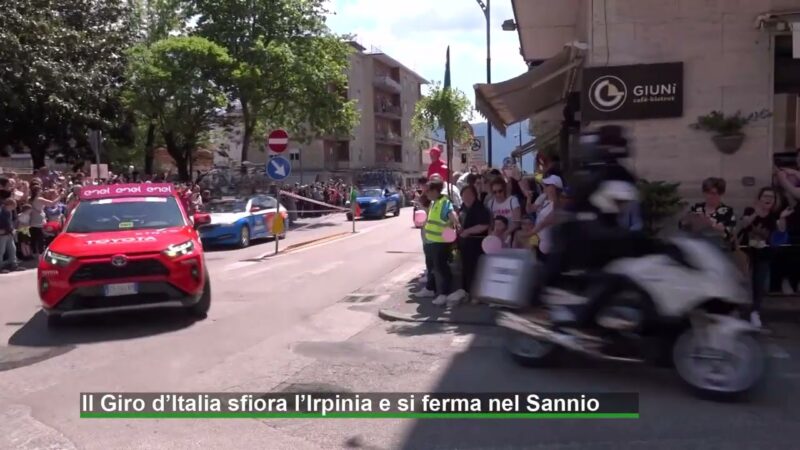 Il Giro d’Italia sfiora l’Irpinia e si ferma nel Sannio