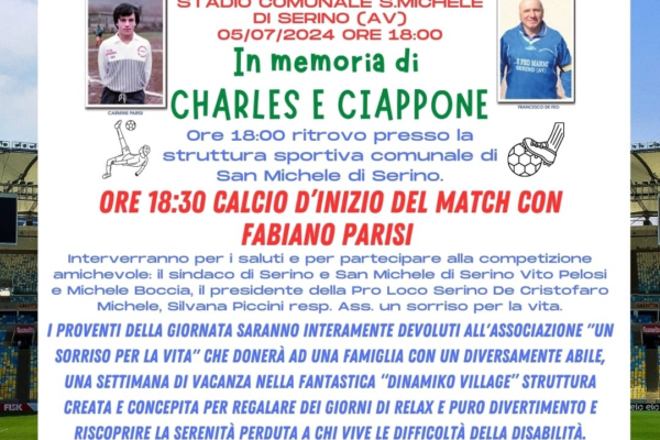 Torna la partita dell’amicizia dedicata a Charles e Ciappone