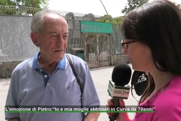 L’emozione di Pietro: “Rinnovo l’abbonamento, io e mia moglie da 70 anni in Curva Sud”