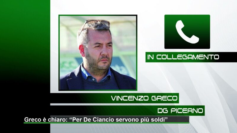 Greco avverte: “Per De Ciancio ci vogliono più soldi”